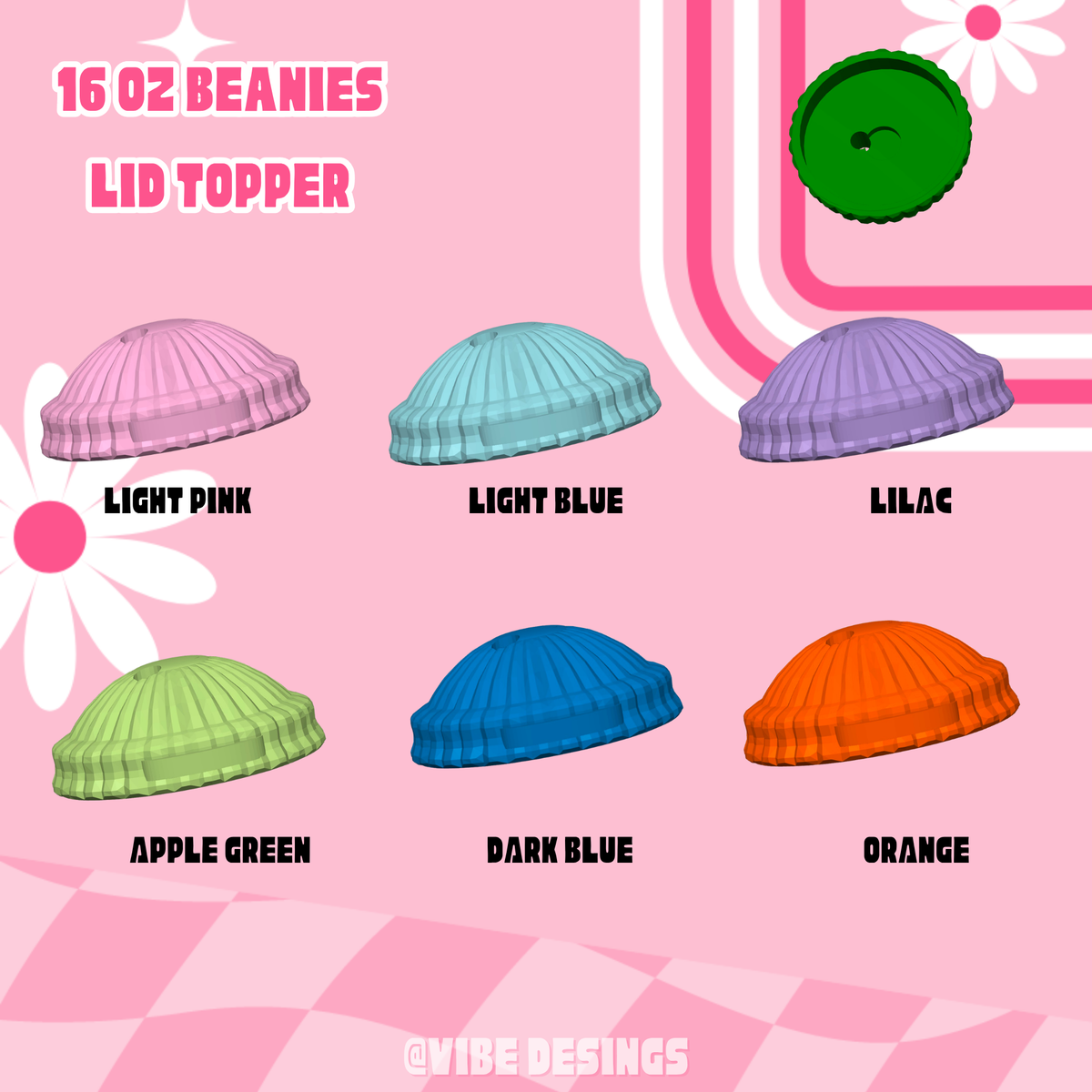 Beanie 16 oz libbey lid topper