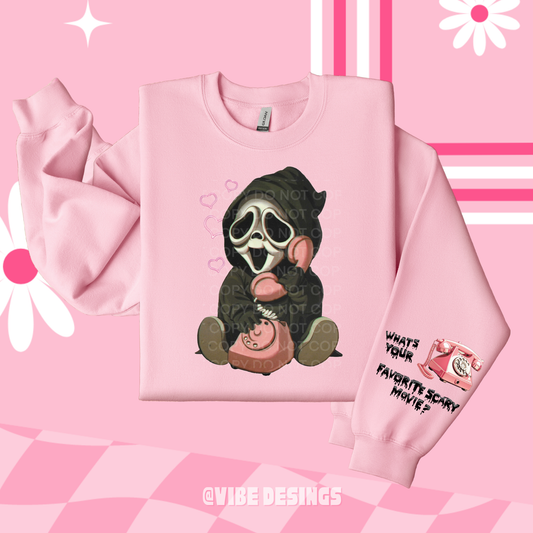 Baby Ghosty Crewneck (design glows)