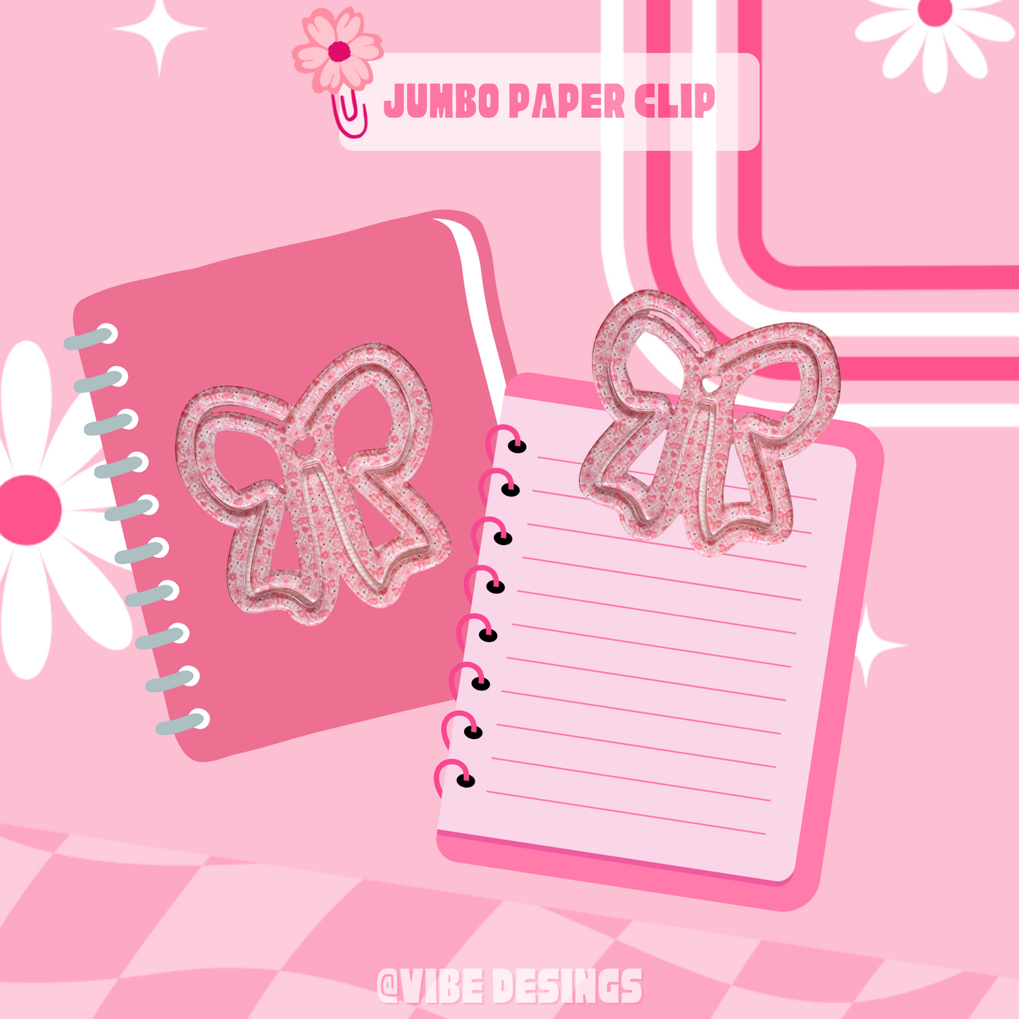 Disco Coquette Bow Shape Paper Clip