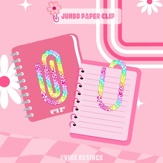 Neon Cheetah Paper Clip