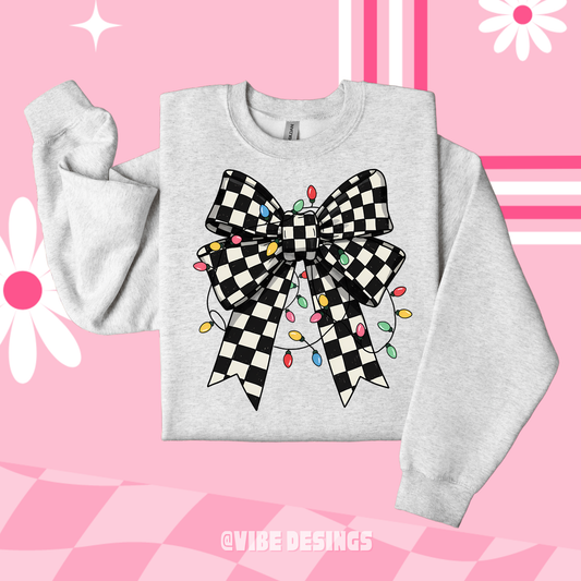 Bow Christmas Light Crewneck