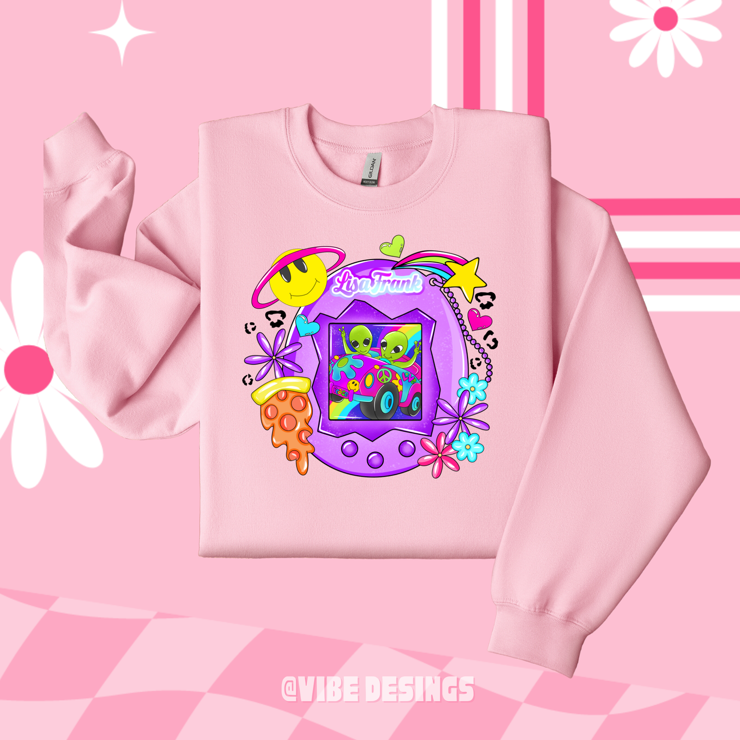 Rainbow Tamagotchi Crewneck