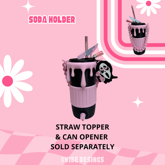 Drip SLIM 12 OZ Soda Can Holder - Glitter Straw included