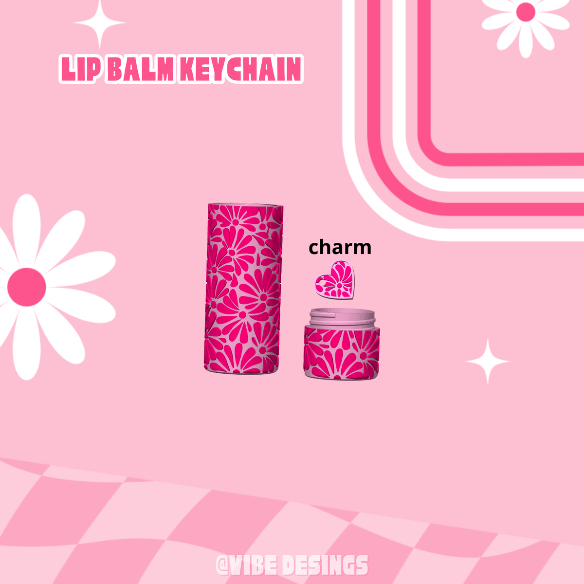 Talavera Lip Balm Keychain