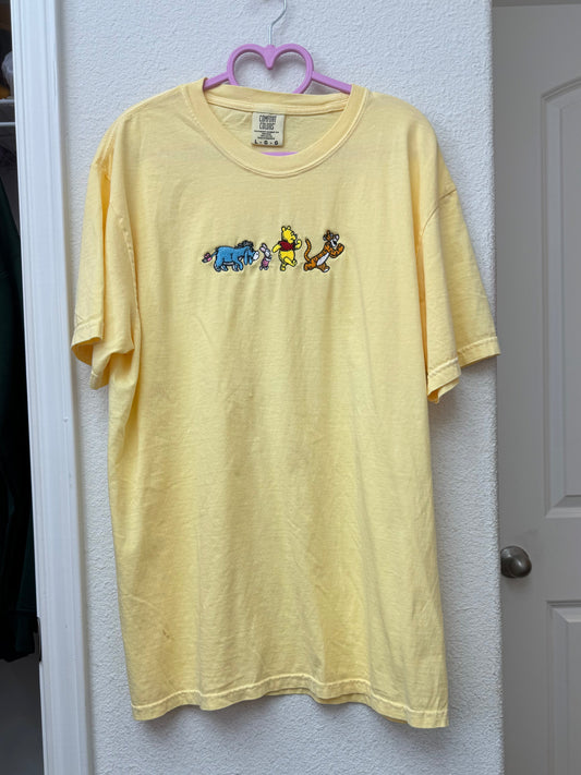 POOH EMBROIDERY TEE LARGE