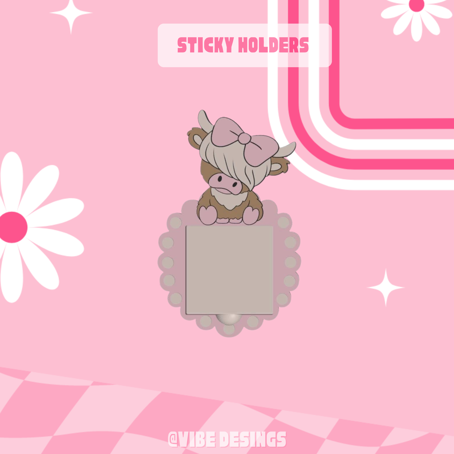 Bang Highland cow Sticky Holder