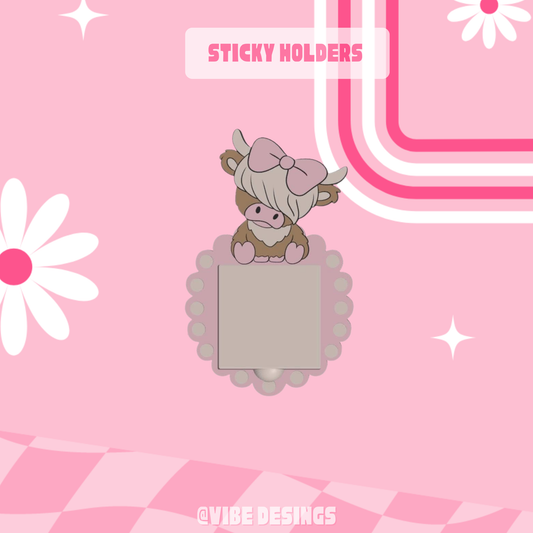 Bang Highland cow Sticky Holder
