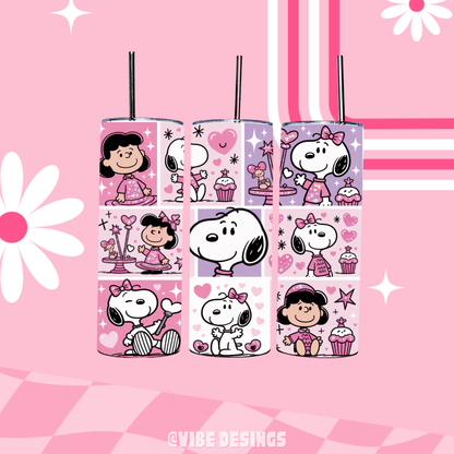 Valentine Dog 20oz Skinny Tumbler