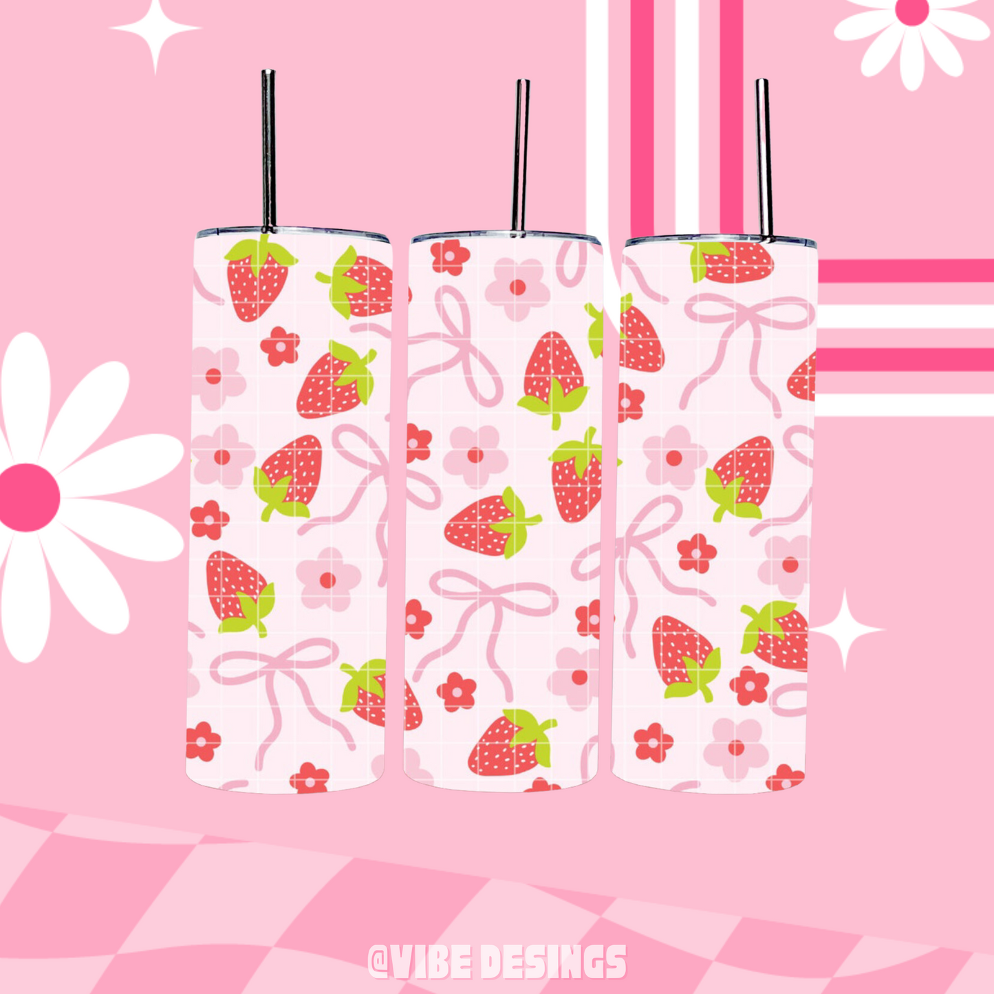 Strawberry Coquette 20oz Skinny Tumbler