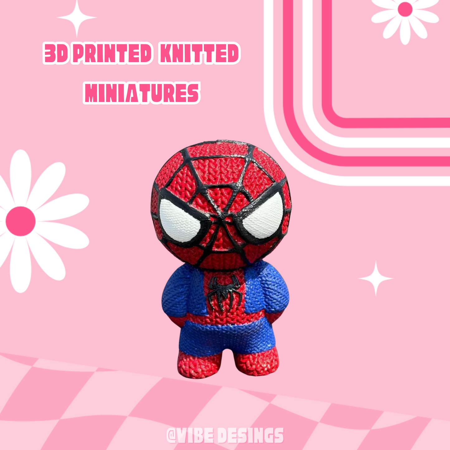 Knitted Spider Man 3D Miniature