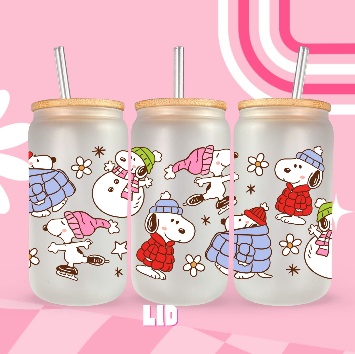 Snow Snoop Glass Can