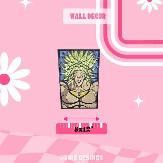 Broly Wall Decor (SHIPS IN 1-2 WEEKS)