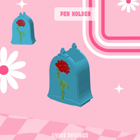 Enchanted Rose Pen Holder