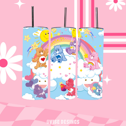 Rainbow Bears 20oz Skinny Tumbler