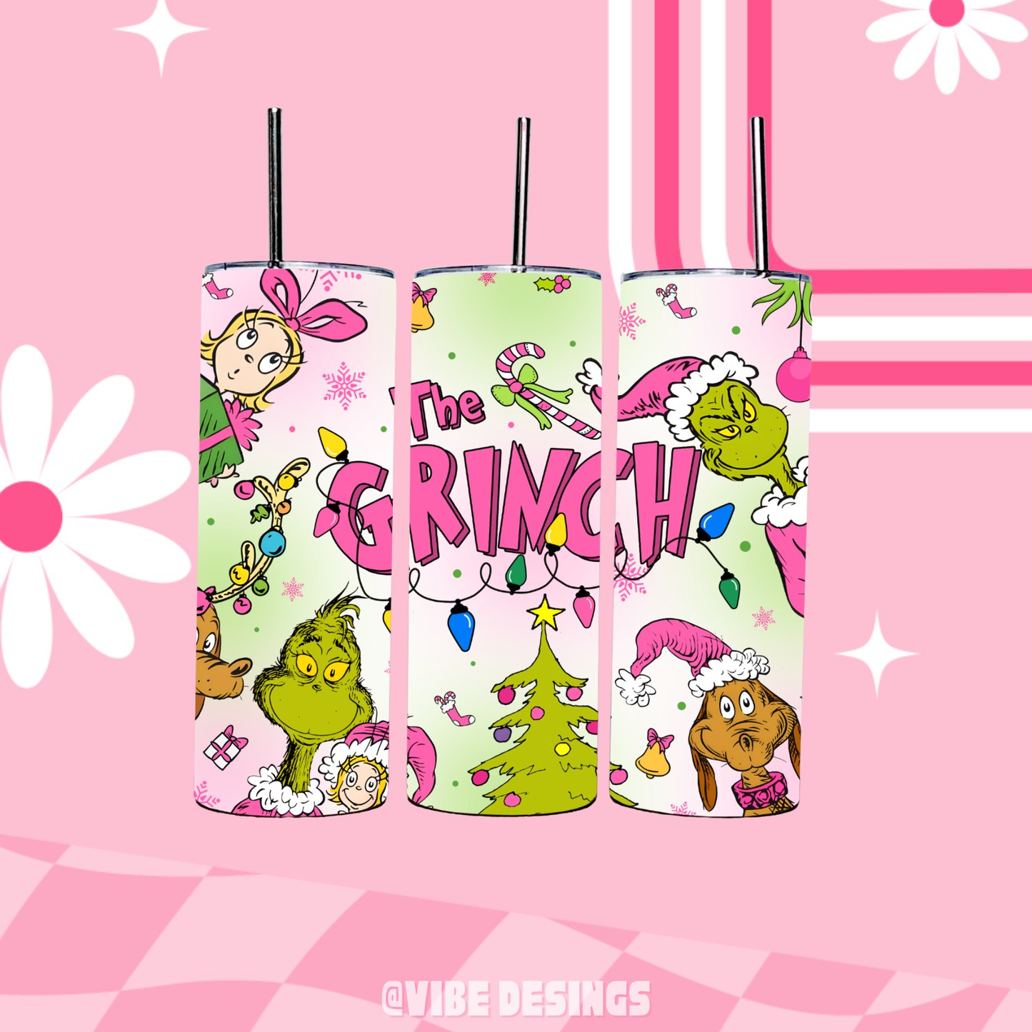 Pink Mean One 20oz Skinny Tumbler