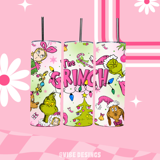 Pink Mean One 20oz Skinny Tumbler