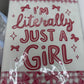Just a Girl Leather Clip board (oopsie ready to ship