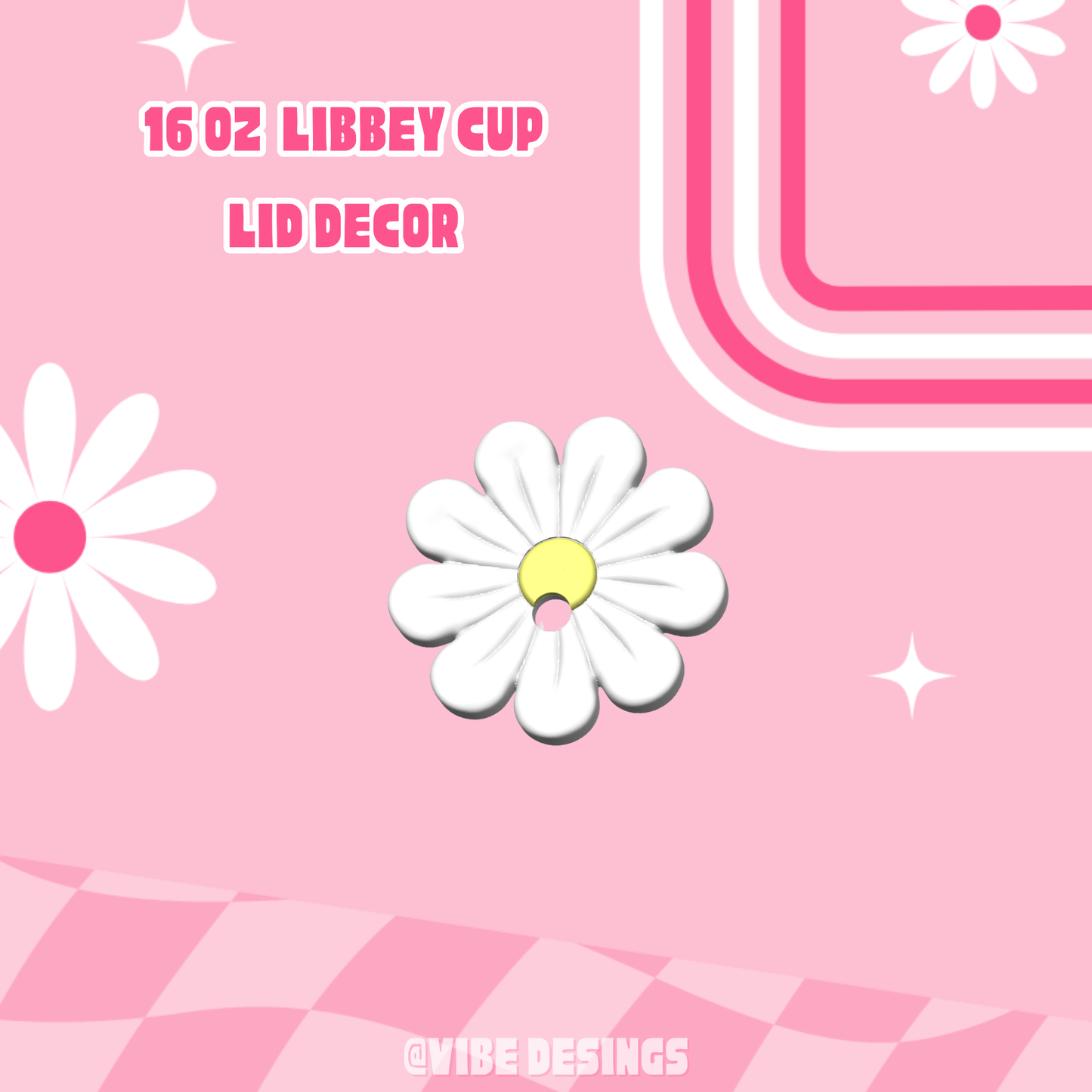 Daisy 16 oz libbey lid topper