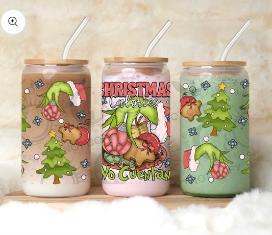 Christmas Calories Glass Can