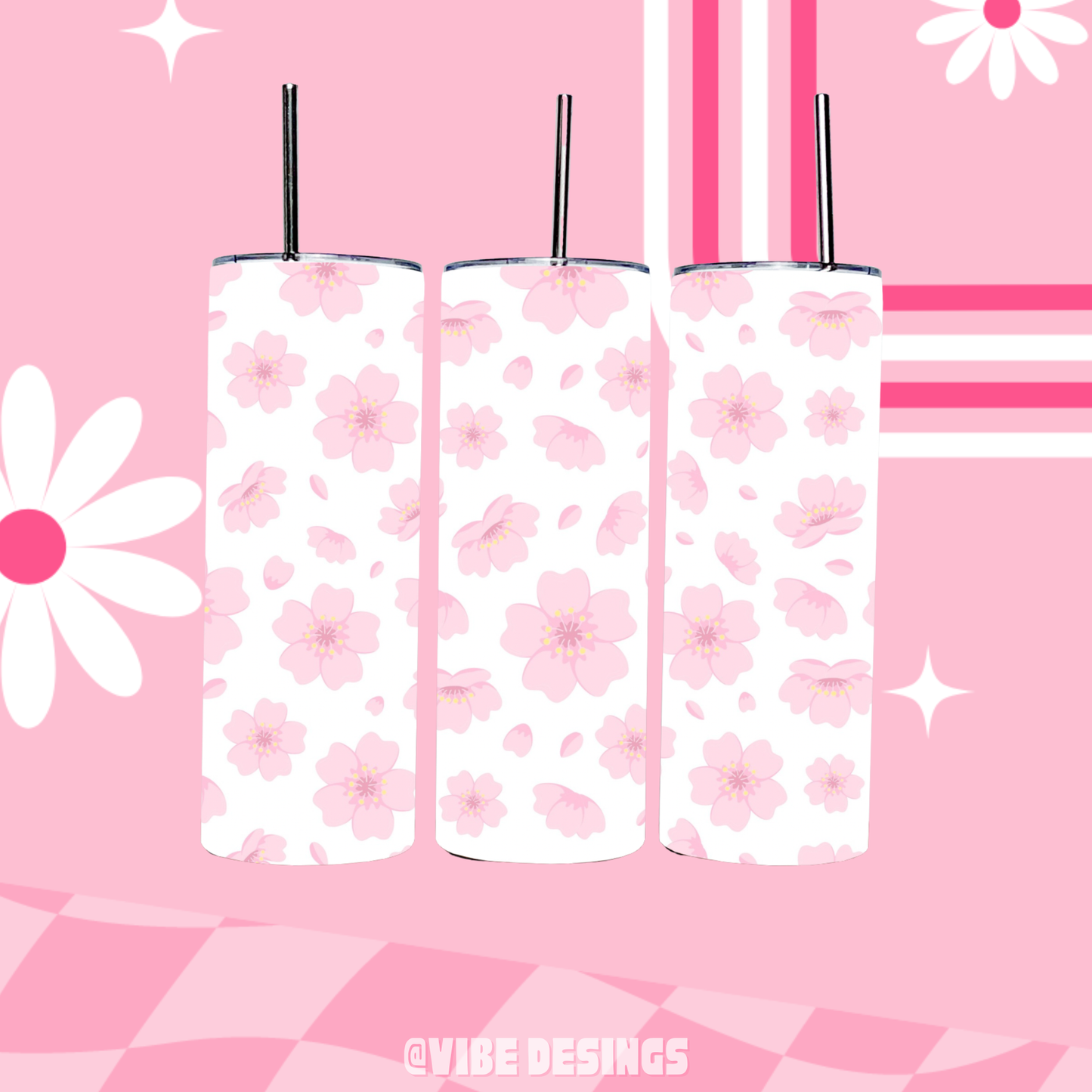 Cherry Blossom 20oz Skinny Tumbler