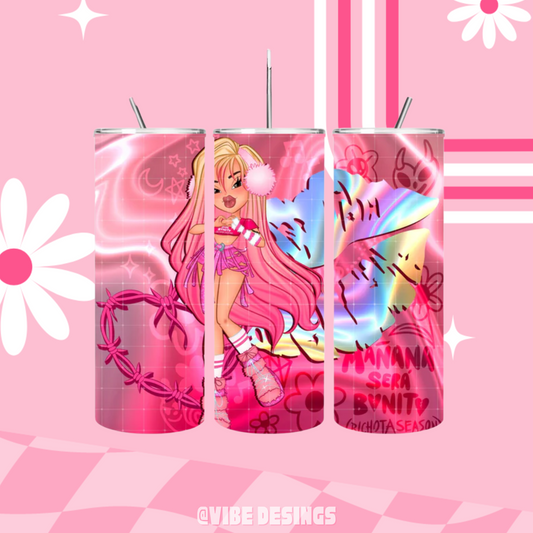 Iridescent Pink Doll 0.2 Skinny Tumbler