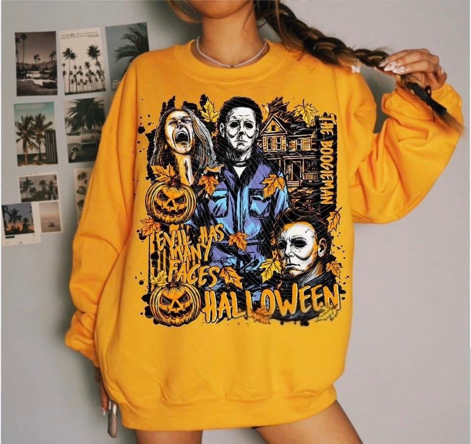 Many Faces Crewneck