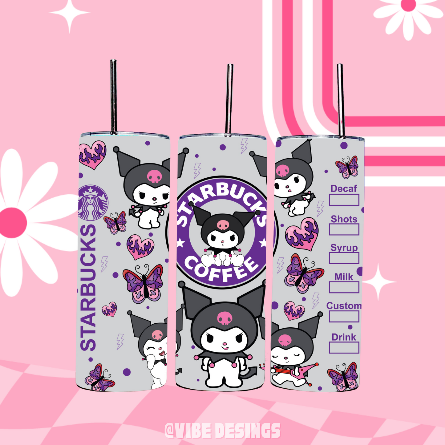 Coffee Kuromi 20oz Skinny Tumbler