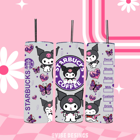 Coffee Kuromi 20oz Skinny Tumbler