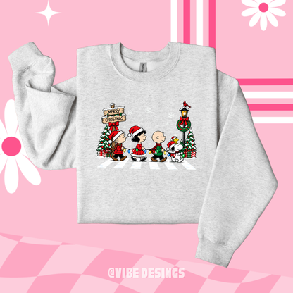 Cartoon Holiday Friends Crewneck
