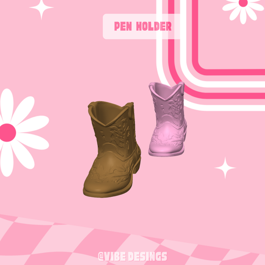 Cowgirl Boot Pen Holder