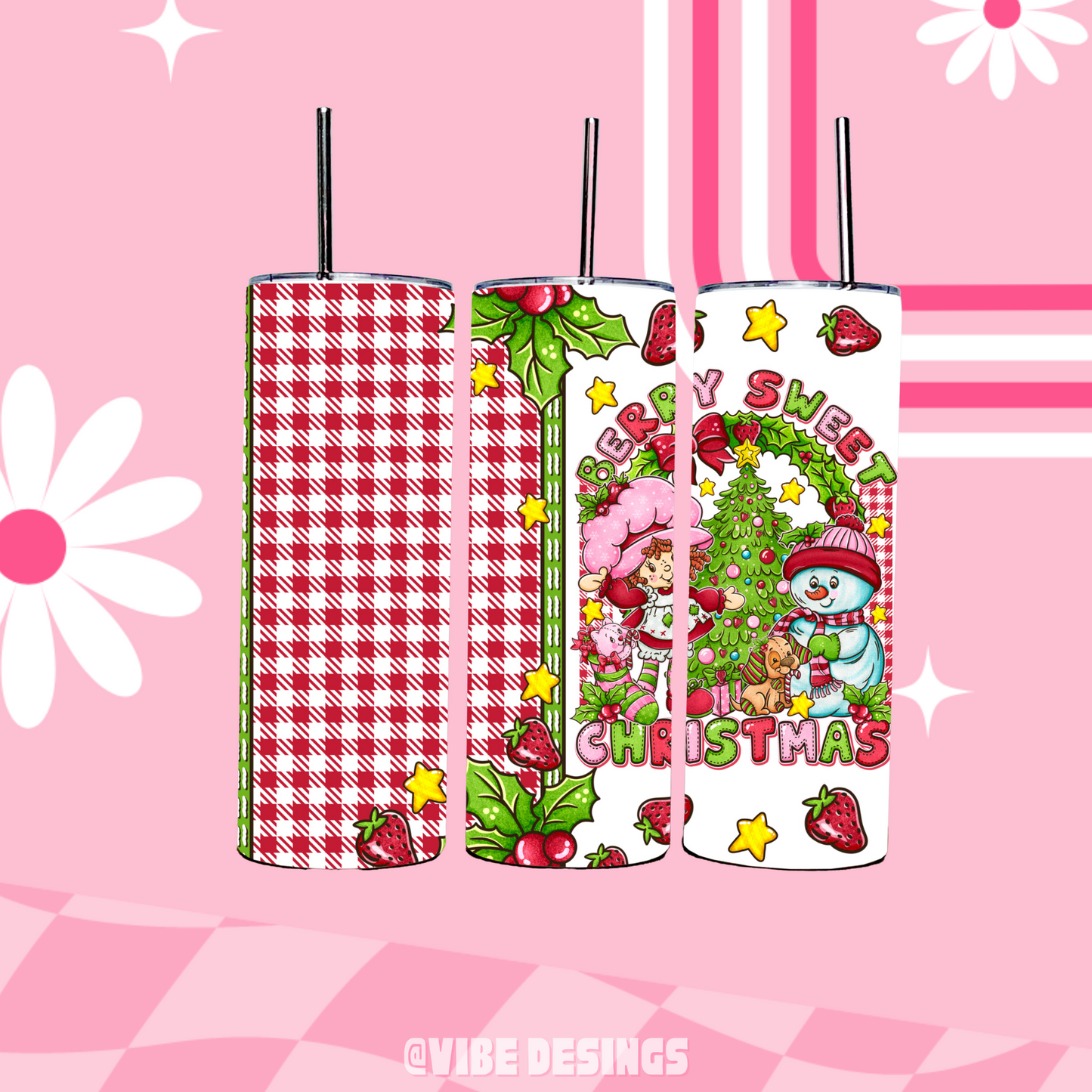 Berry Christmas 20oz Skinny Tumbler