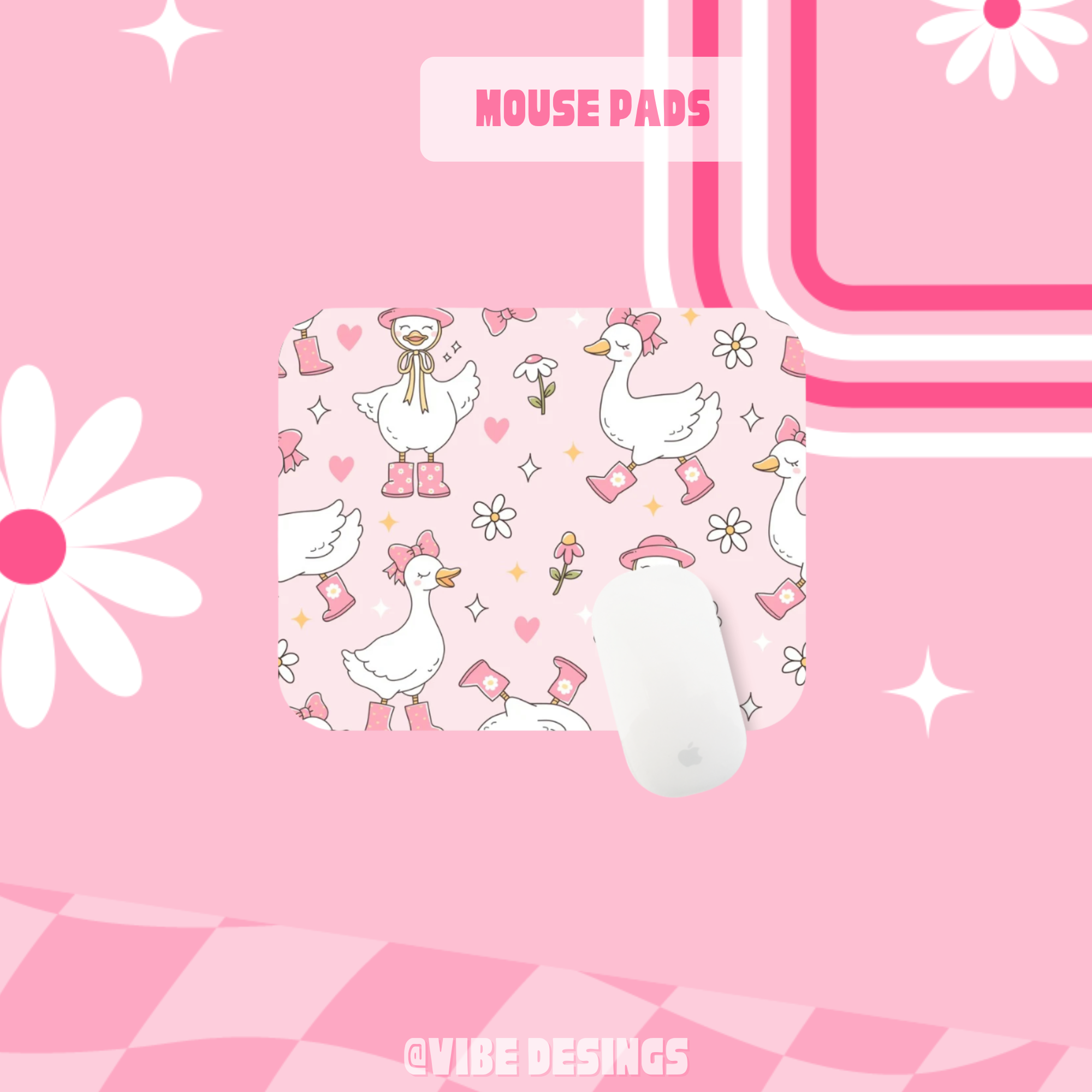 Cute Goose Mouse Pad – Vibe Desings