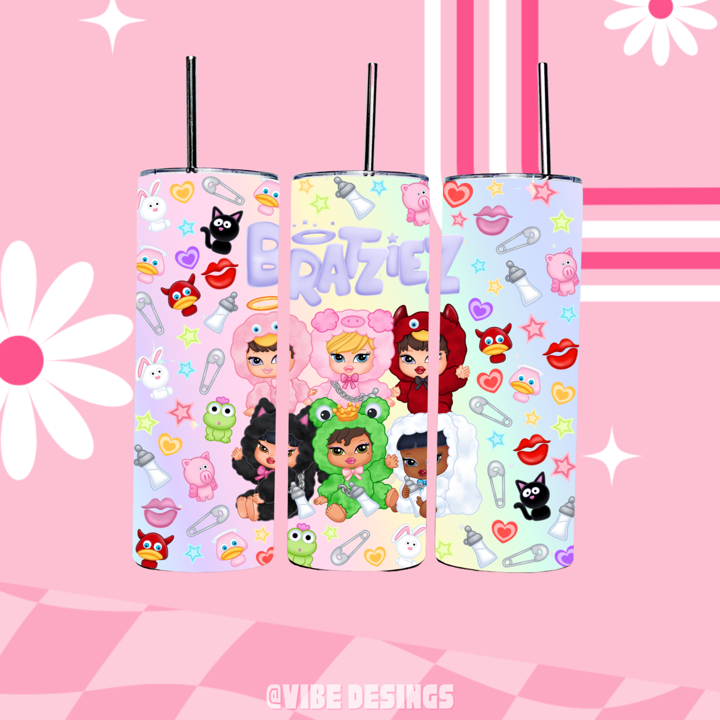 Bratziez 20oz Skinny Tumbler