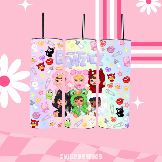 Bratziez 20oz Skinny Tumbler