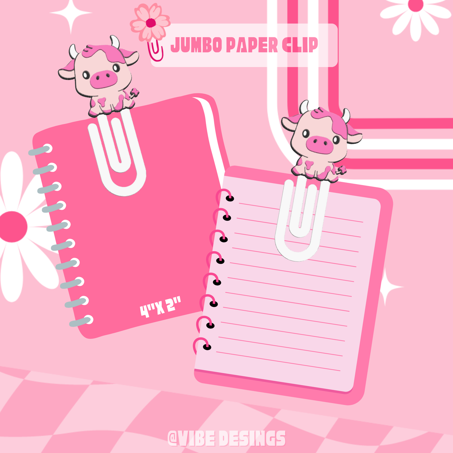 Baby Cow 3D Paper Clip