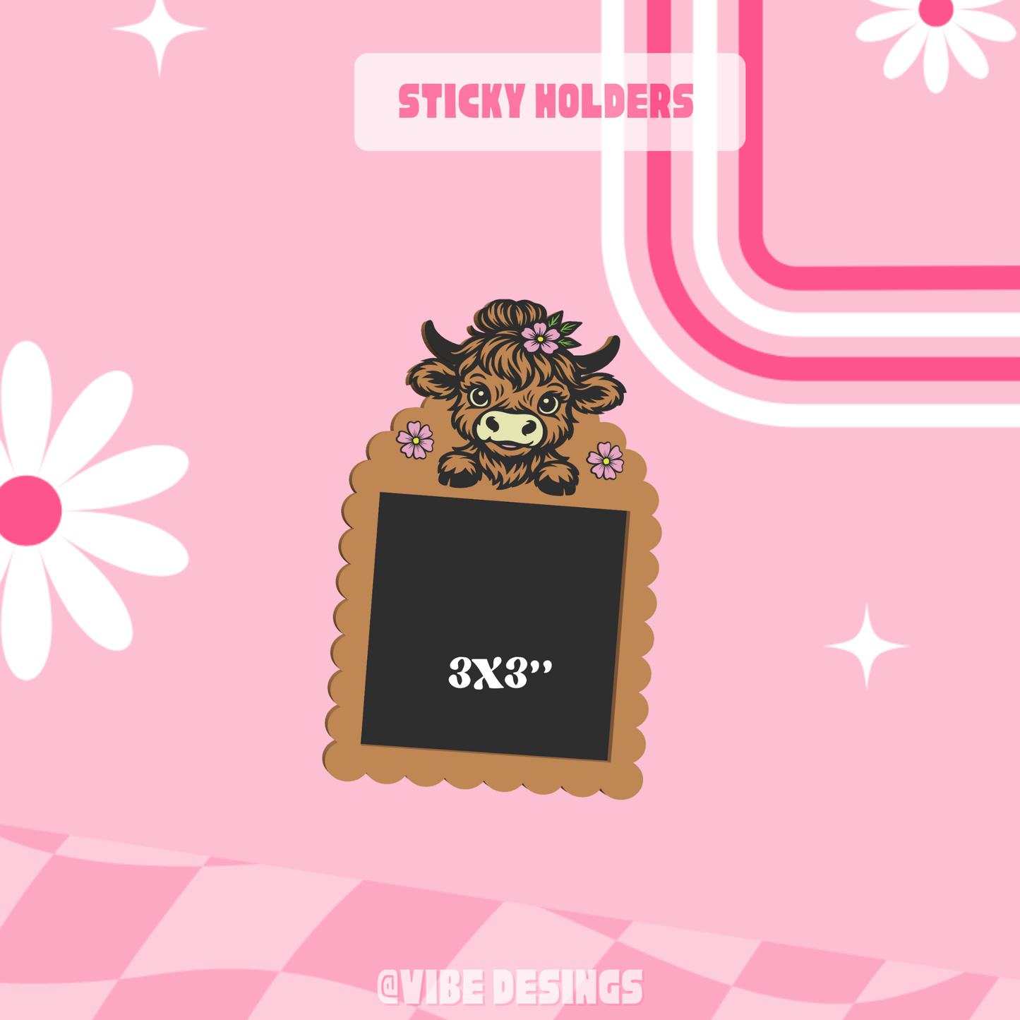 Highland Cow Sticky Holder