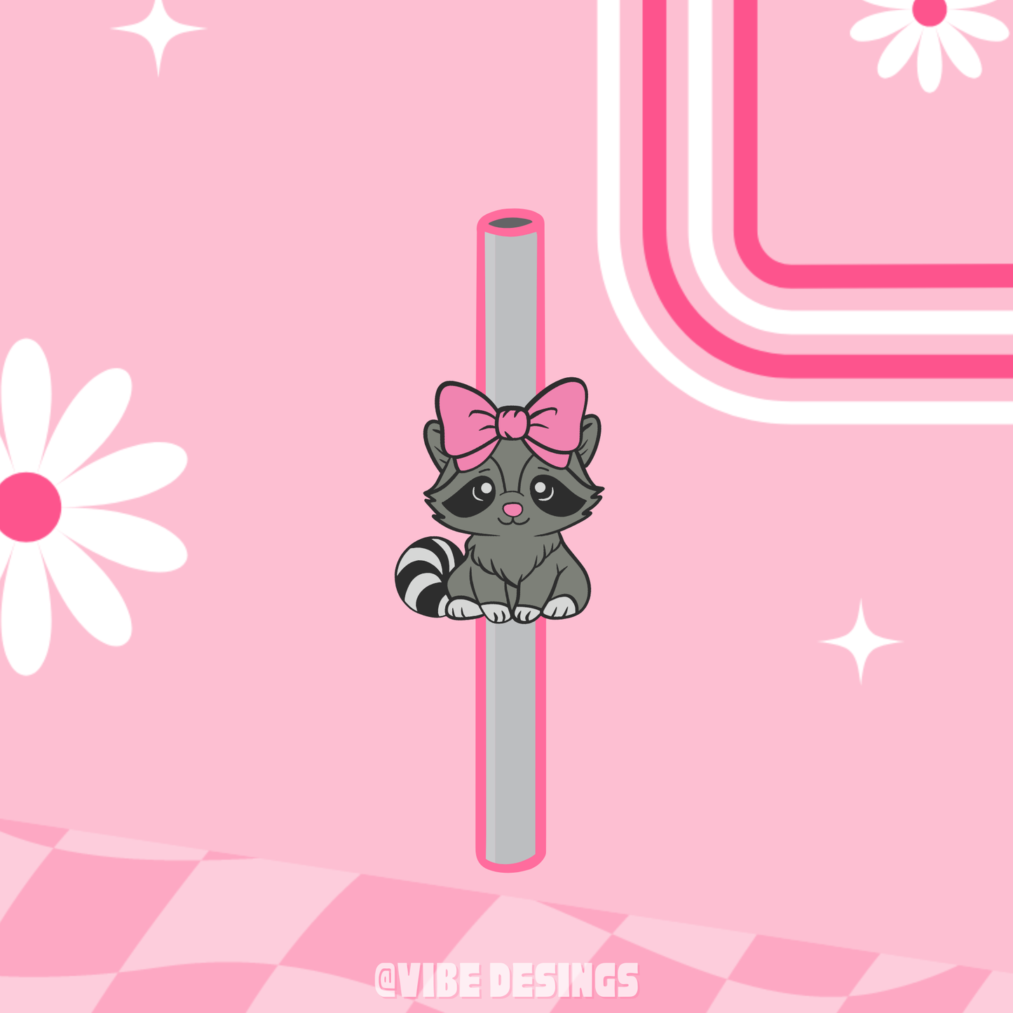 Raccoon Straw Topper