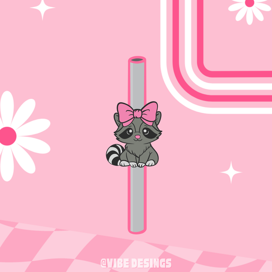 Raccoon Straw Topper