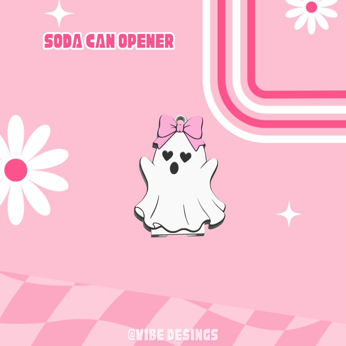 Ghost Tab opener keychain  (glow in the dark)
