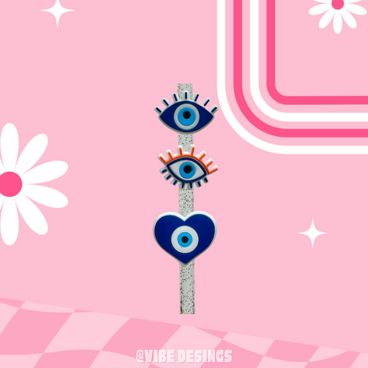 Evil Eye Straw Toppers