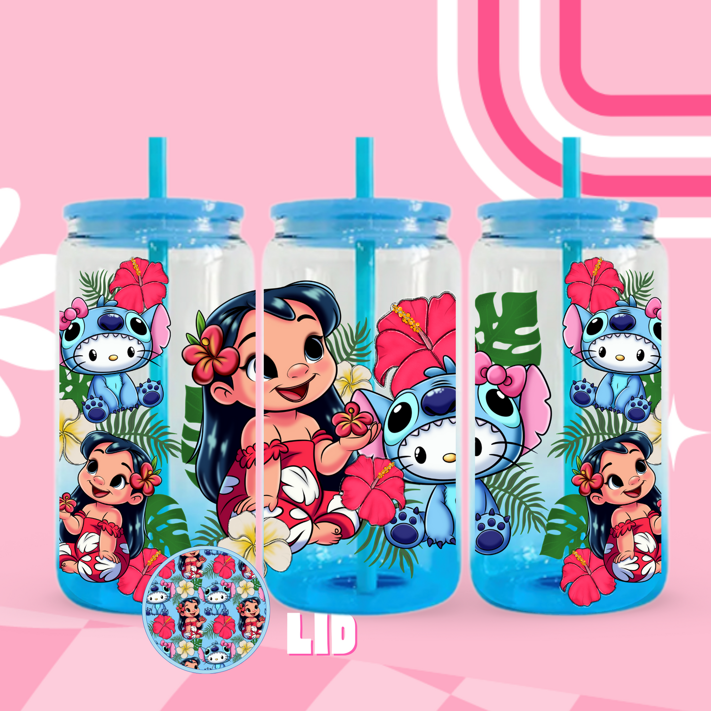 Ohana Mash Up Jelly Glass Can