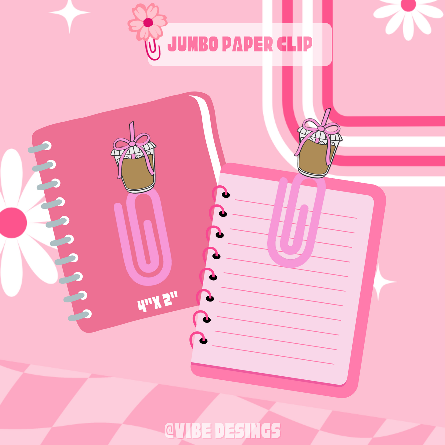 Iced Coffee Coquette 3D Paper Clip