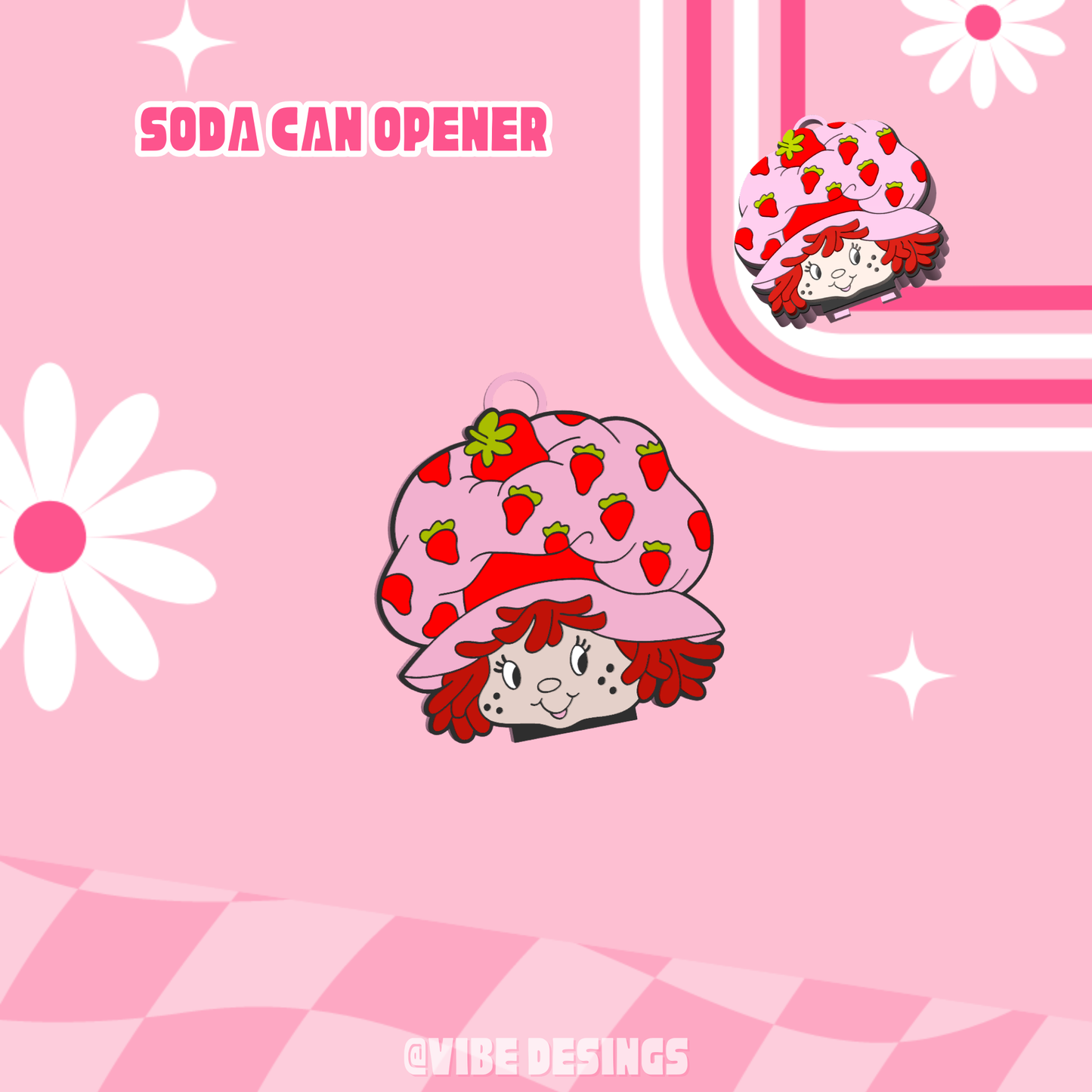Berry Girl Tab opener keychain Ships 7-10 days