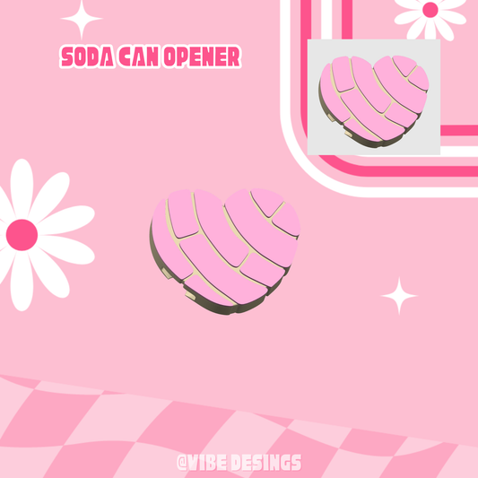 Heart Concha Tab opener keychain Ships 7-10 days