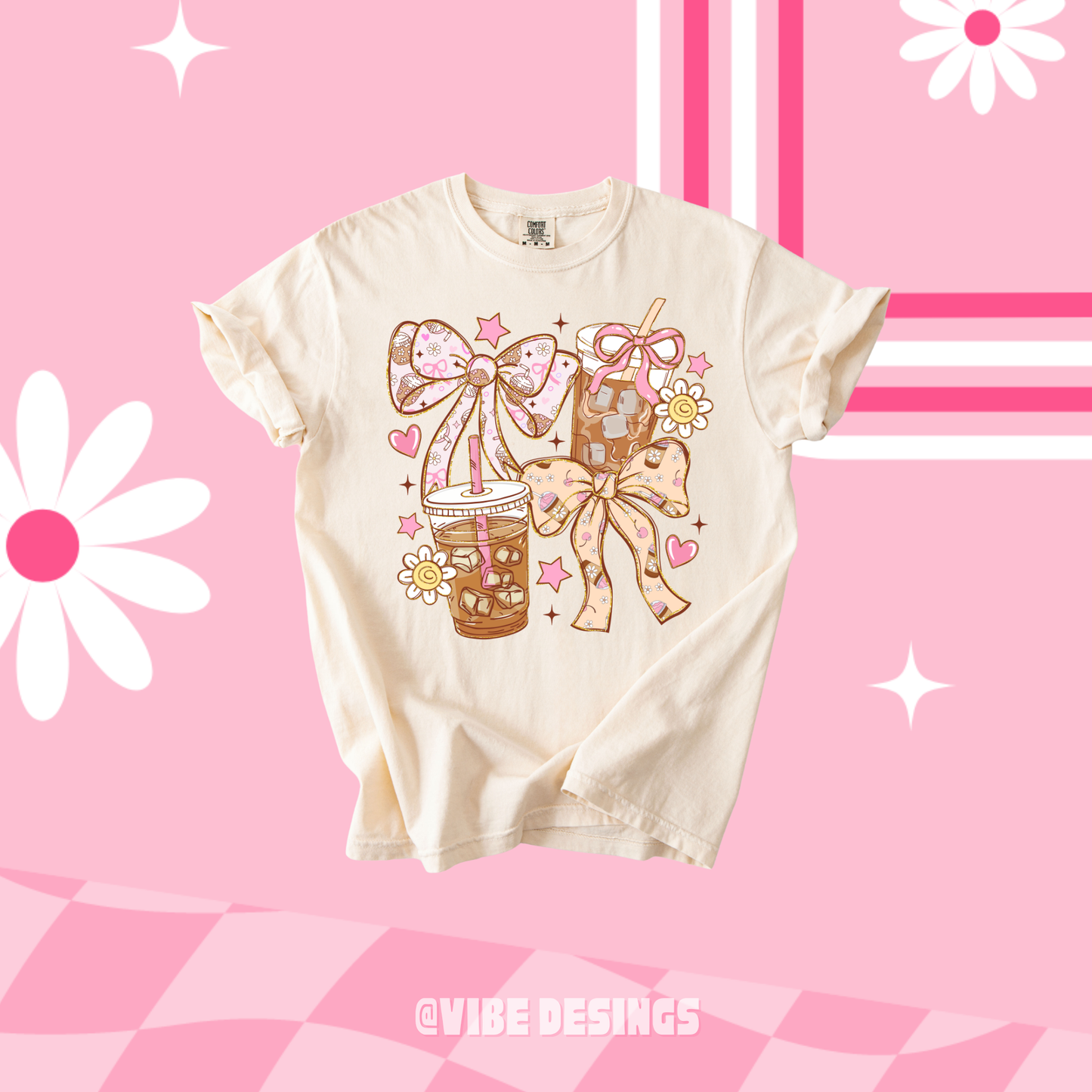 Iced Coffee Coquette Cow Tee