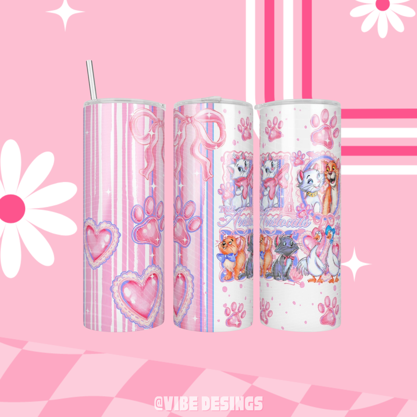 Cat Friends 20oz Skinny Tumbler