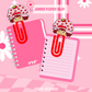 Strawberry Girl 3D Paper Clip