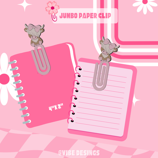 Bang Highland Cow 3D Paper Clip