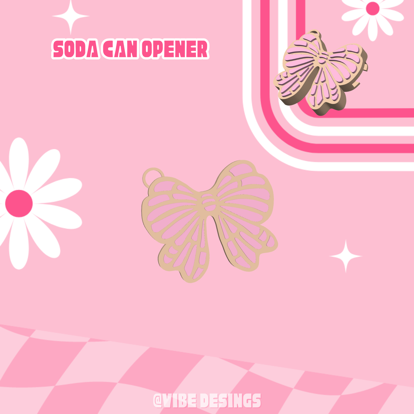 Bow Concha Tab opener keychain Ships 7-10 days