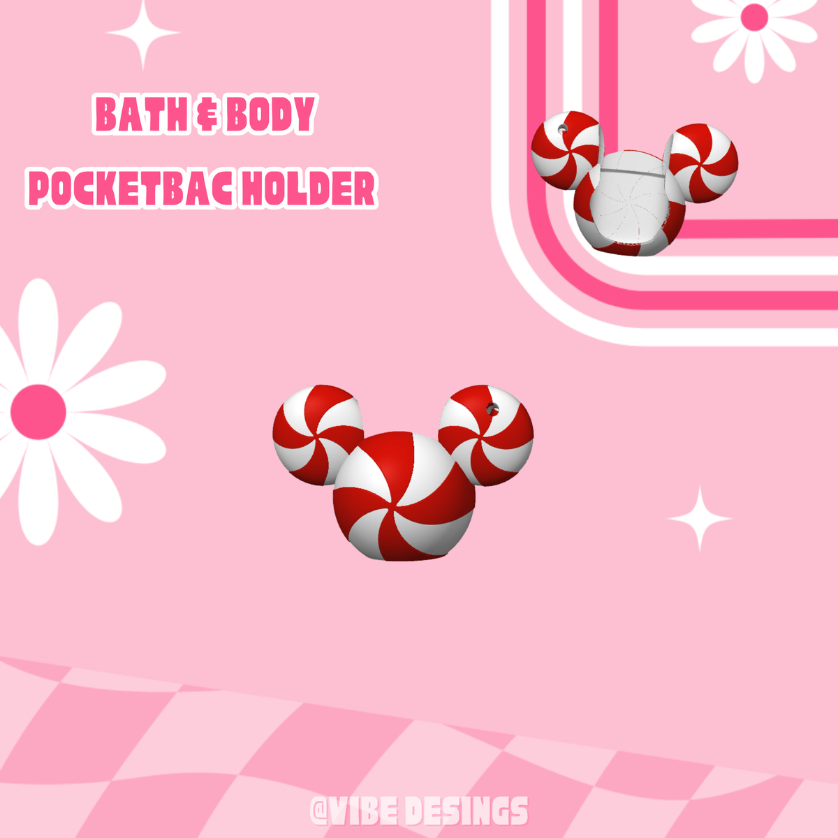 Peppermint Mouse Bath&Body Hand Sanitizer holder